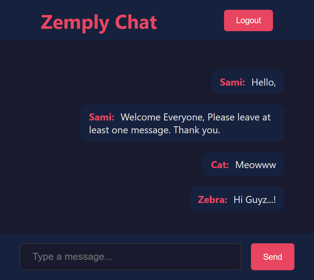 Zemply Chat App